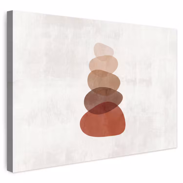 Buiten canvas - Abstractie - Gestapeld - Balans - Modern - Aardetinten — 1