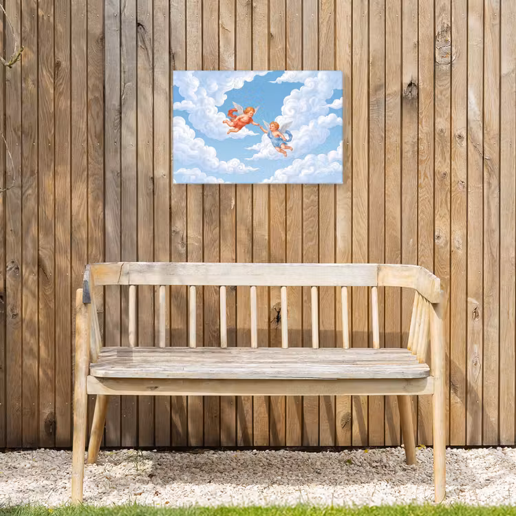 Buiten canvas - Engel - Vliegend - Klassiek - Blauw — 3