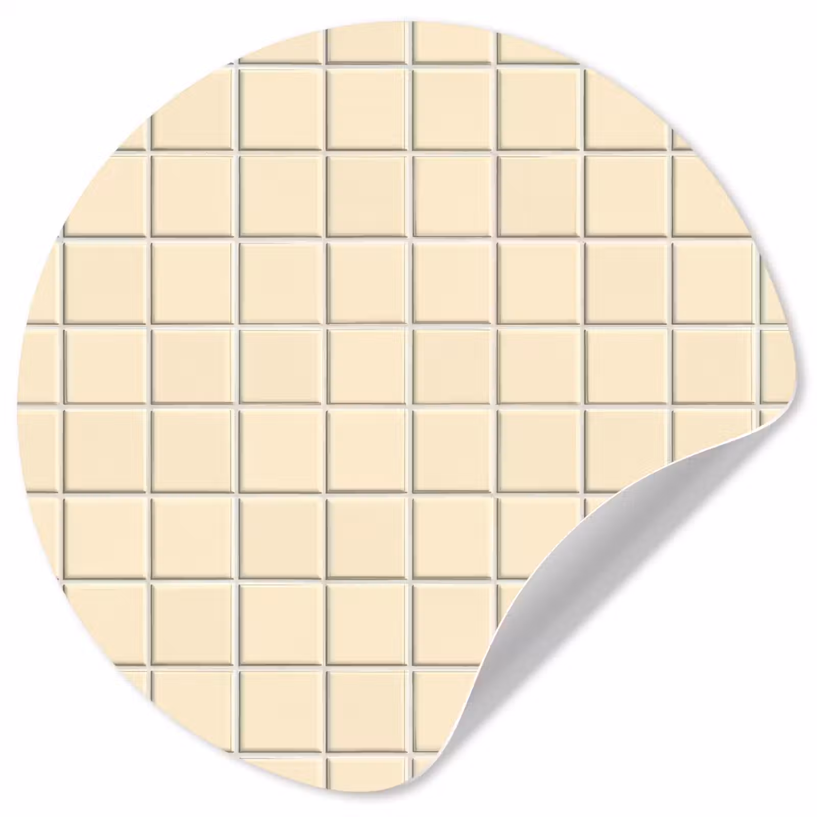 Behangcirkel - Patroon - Tegels - Gebroken - Wit — 1