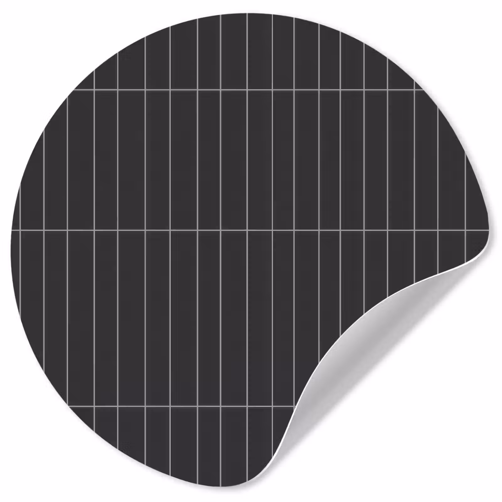 Behangcirkel - Verticaal - Wandtegel - Donkergrijs — 1