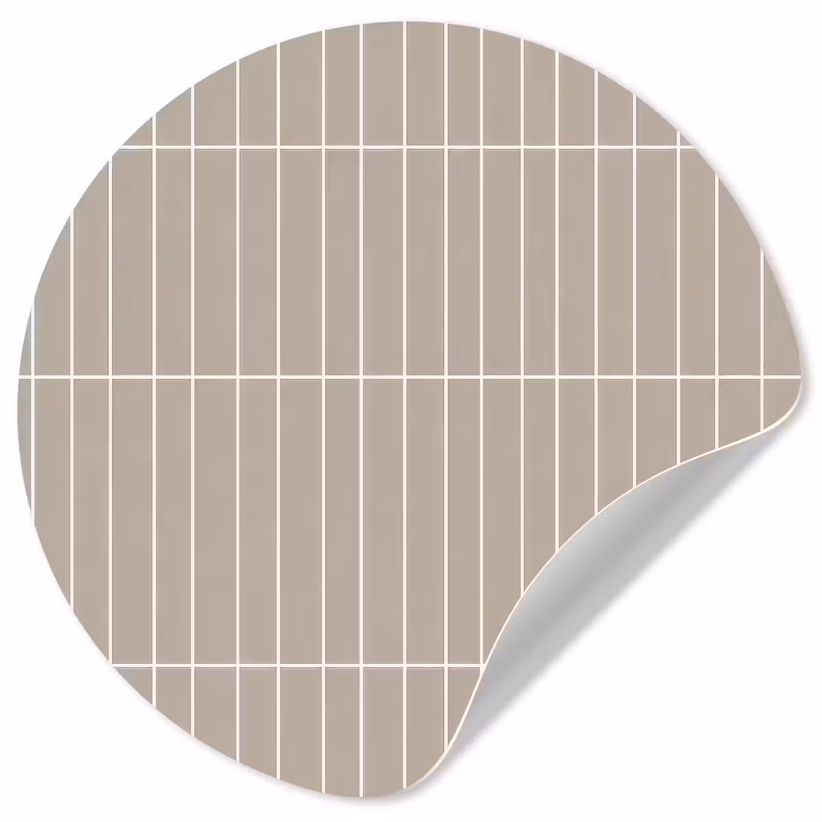 Behangcirkel - Verticaal - Wandtegel - Licht Beige — 1