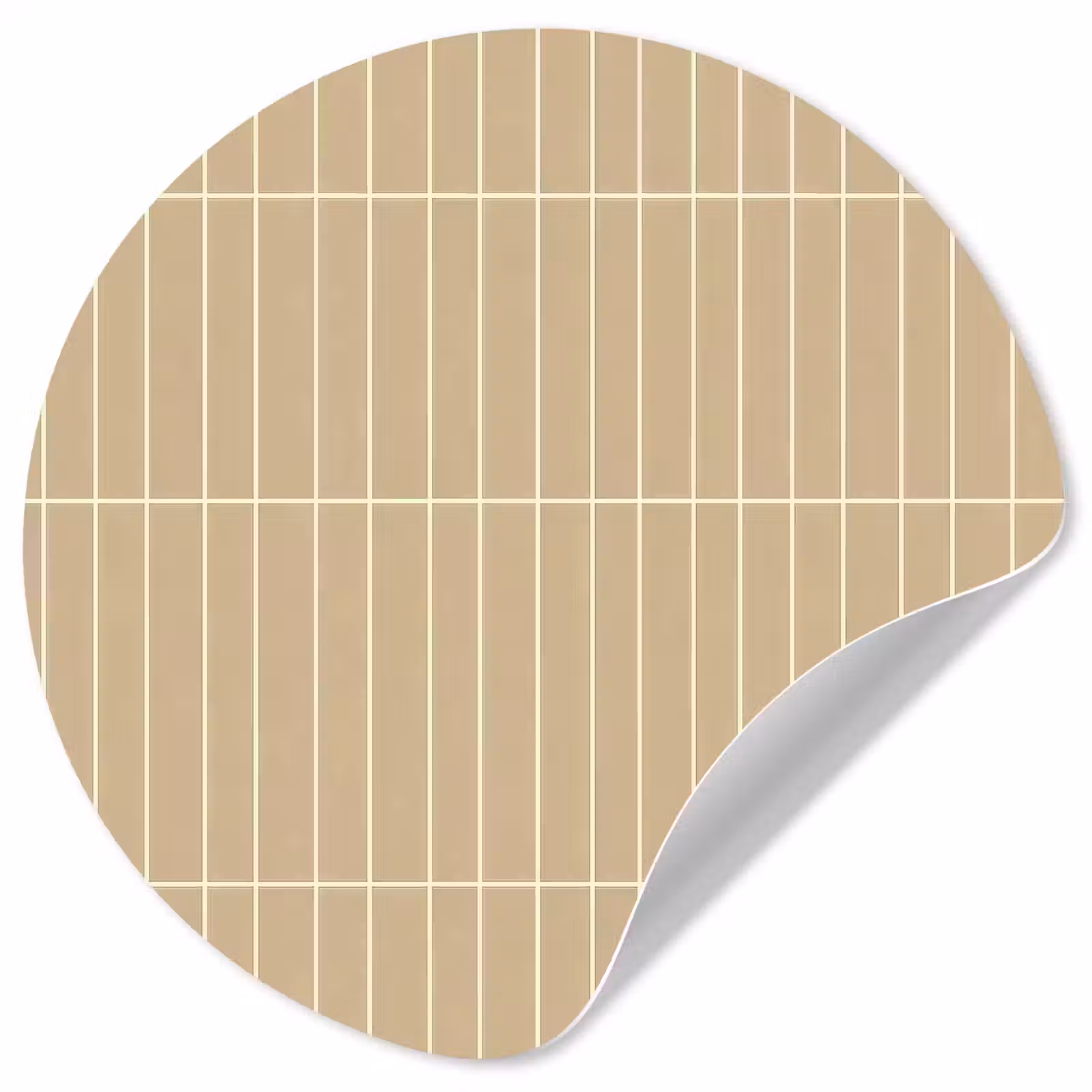 Behangcirkel - Verticaal - Wandtegel - Zand - Beige — 1