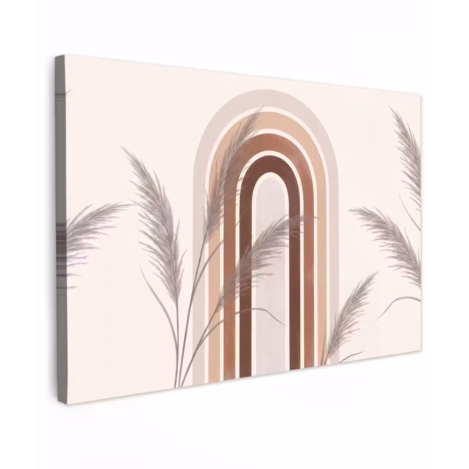 Buiten canvas - Abstract - Bogen - Plant - Boho - Beige — 1