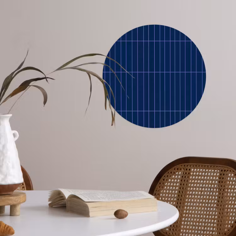 Behangcirkel - Tegels - Langwerpig - Blauw — 4