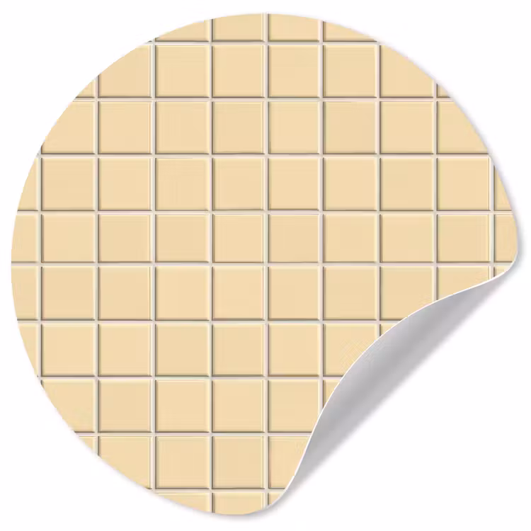 Behangcirkel - Tegels - Patroon - Crème — 1
