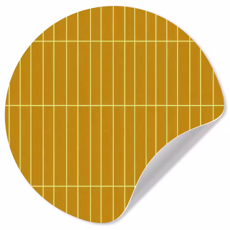 Behangcirkel - Tegels - Verticaal - Mosterdgeel — 1