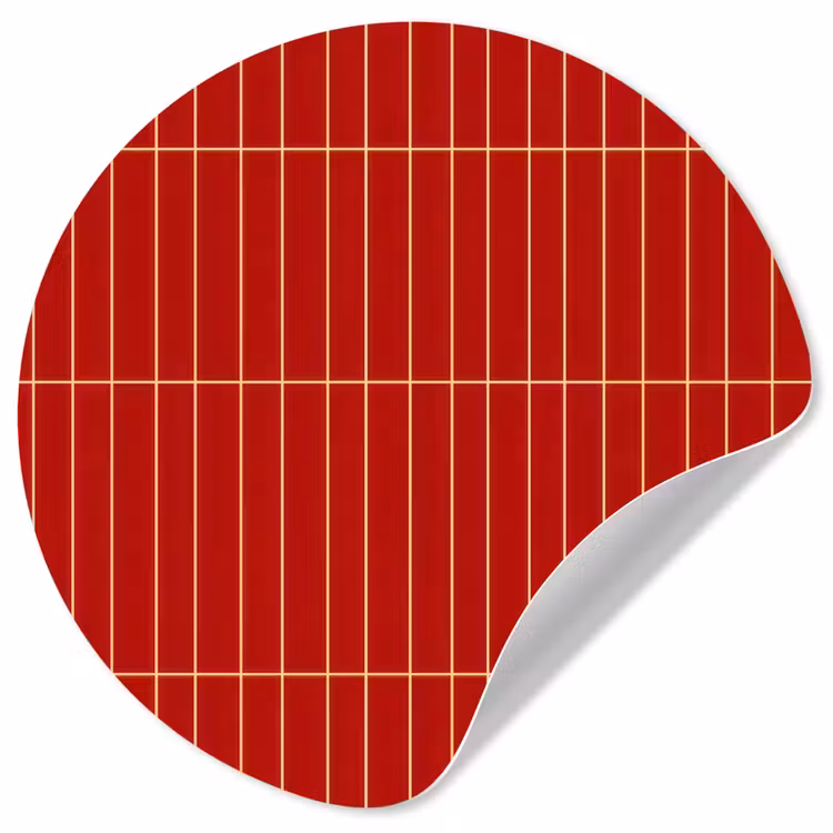 Behangcirkel - Verticaal - Wandtegel - Helderrood — 1