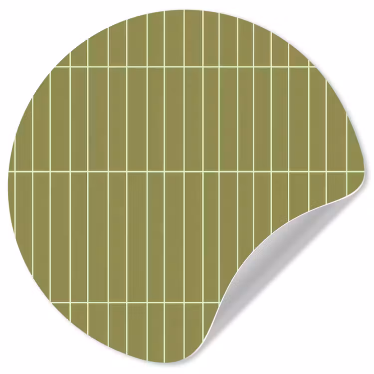 Behangcirkel - Verticaal - Wandtegel - Olijfgroen — 1
