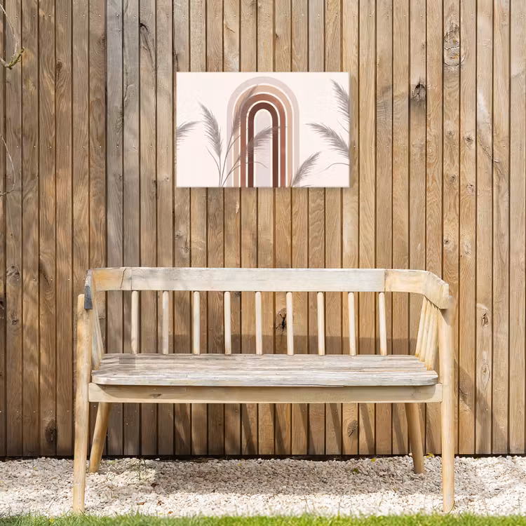 Buiten canvas - Abstract - Bogen - Plant - Boho - Beige — 3