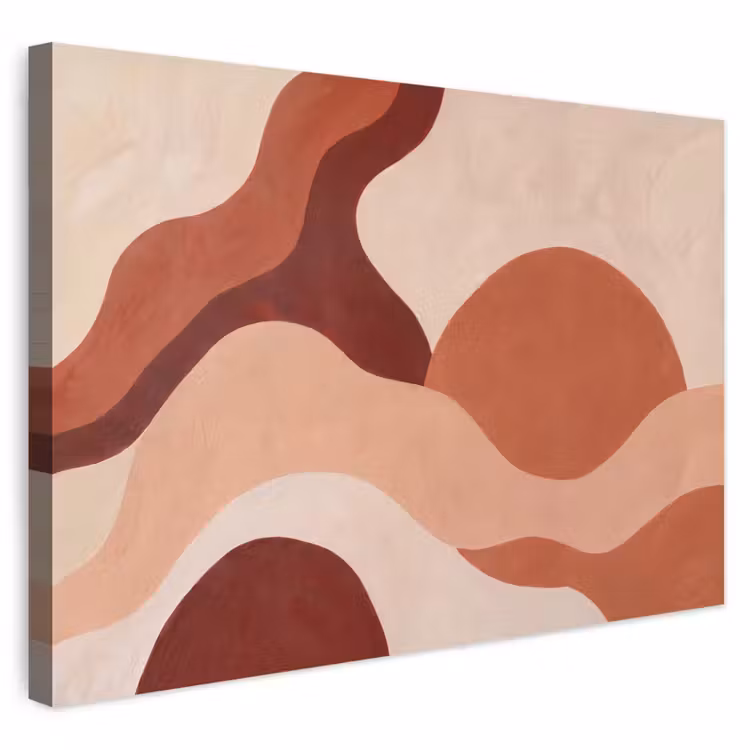 Buiten canvas - Abstract - Vormen - Organisch - Aardetinten - Modern — 1