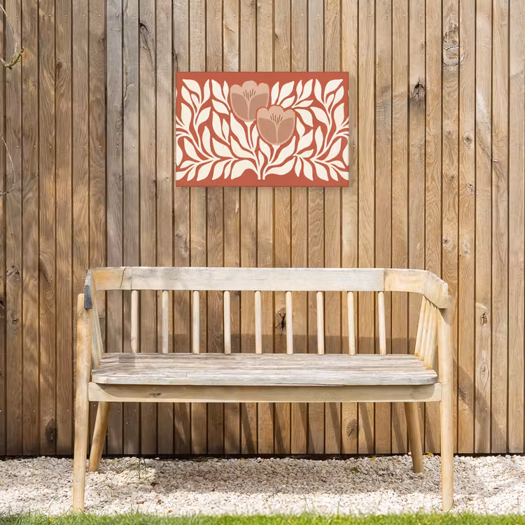 Buiten canvas - Bloemen - Abstract - Modern - Beige - Natuur — 3
