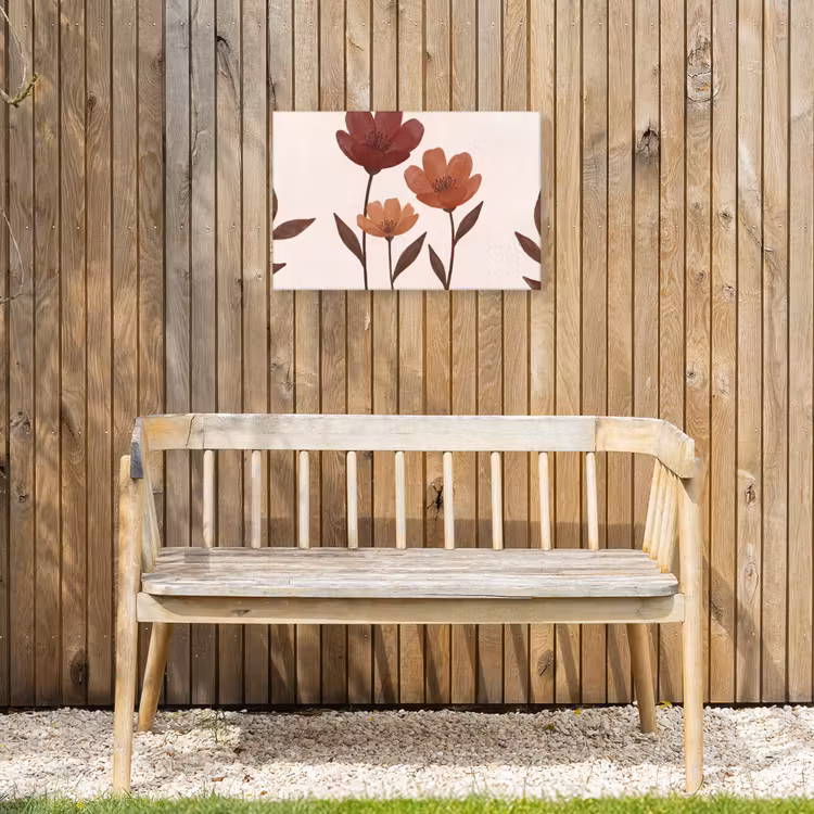 Buiten canvas - Bloemen - Abstract - Modern - Bruin - Decoratief — 3