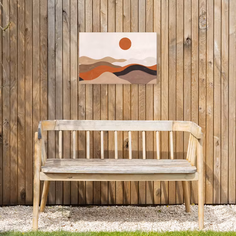 Buiten canvas - Landschap - Heuvels - Zon - Abstract - Oranje — 3