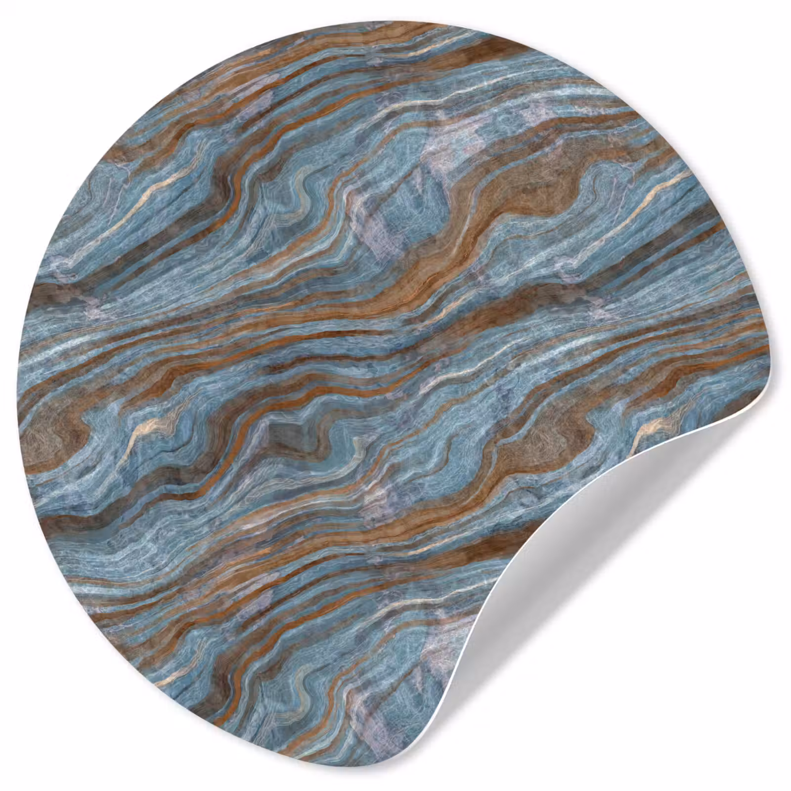 Behangcirkel - Patroon - Steen - Blauw — 1