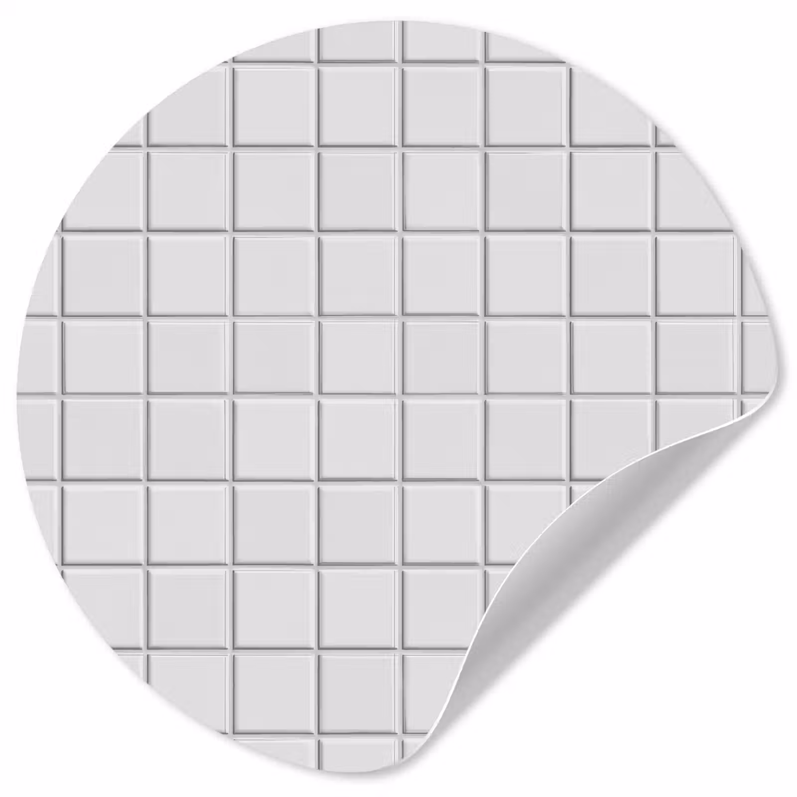 Behangcirkel - Patroon - Tegels - Grijs - Wit — 1