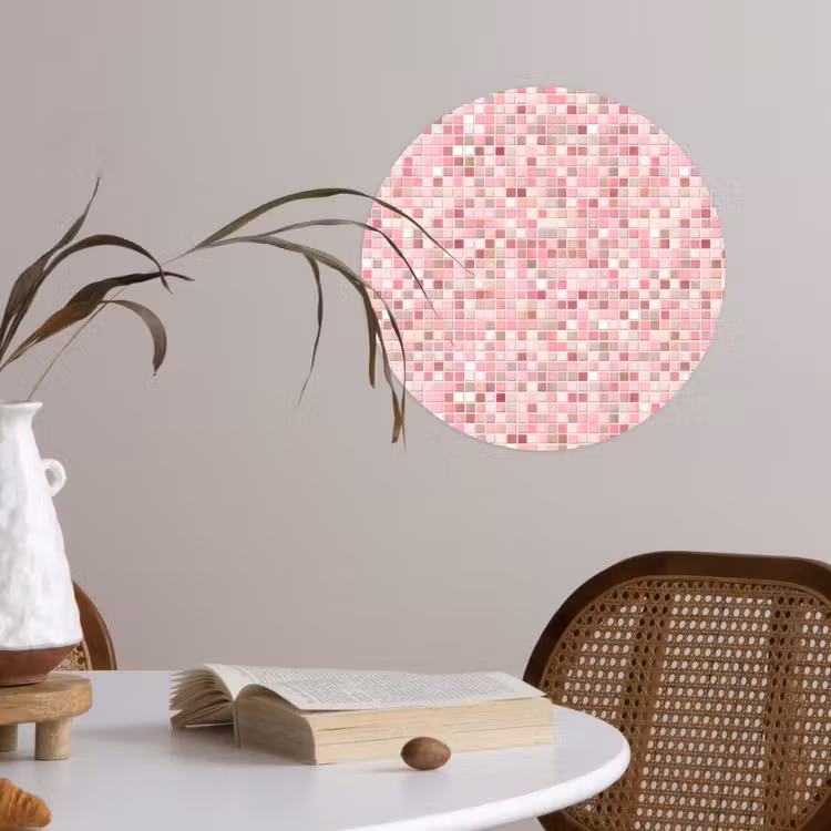 Behangcirkel - Mozaïek - Patroon - Roze — 4