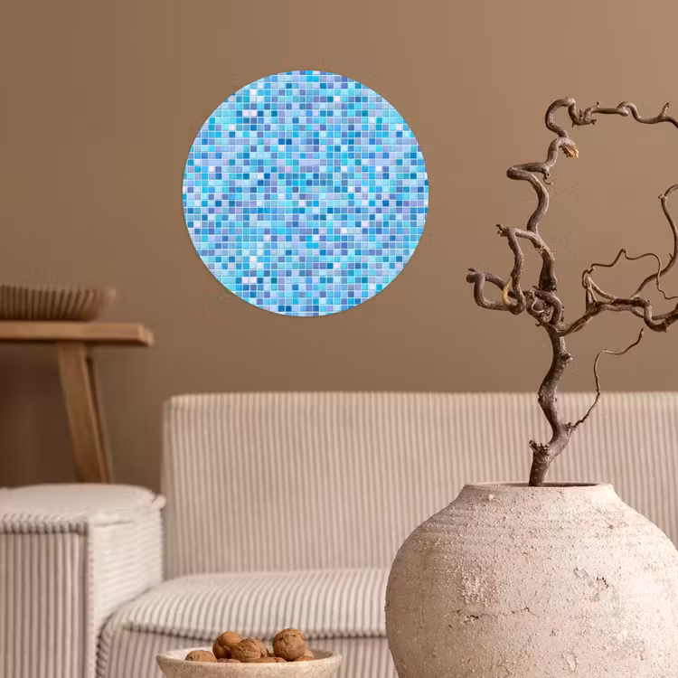 Behangcirkel - Mozaïek - Patroon - Turquoise — 2