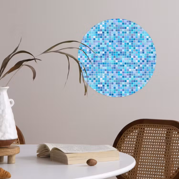 Behangcirkel - Mozaïek - Patroon - Turquoise — 4