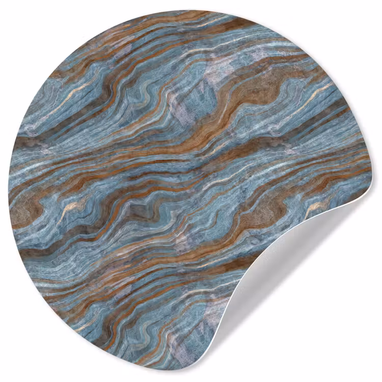 Behangcirkel - Patroon - Steen - Blauw — 1