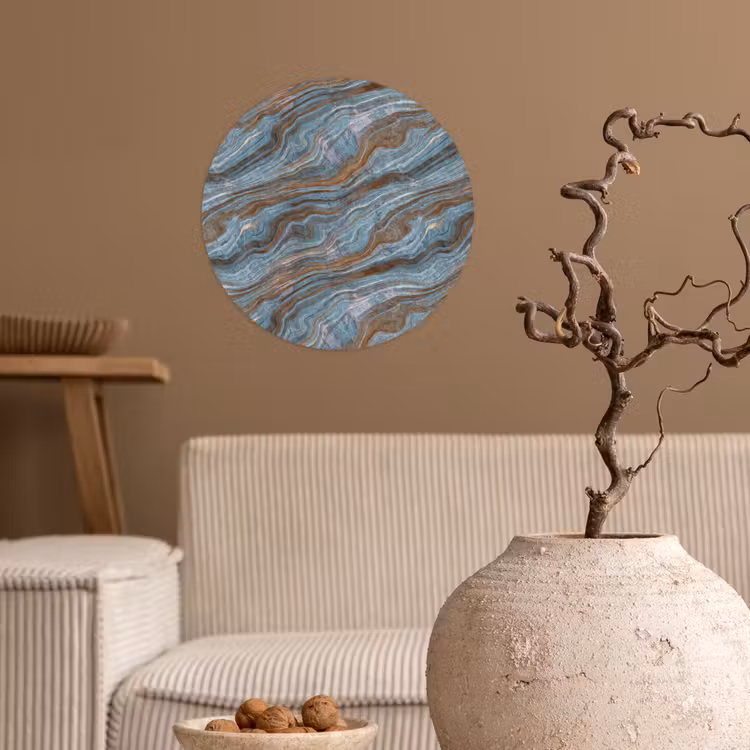 Behangcirkel - Patroon - Steen - Blauw — 2