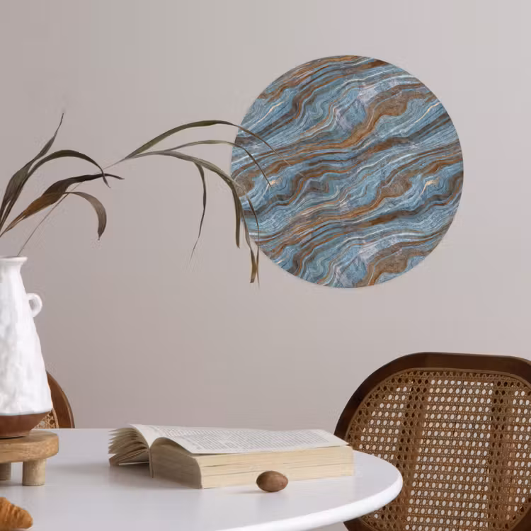 Behangcirkel - Patroon - Steen - Blauw — 4