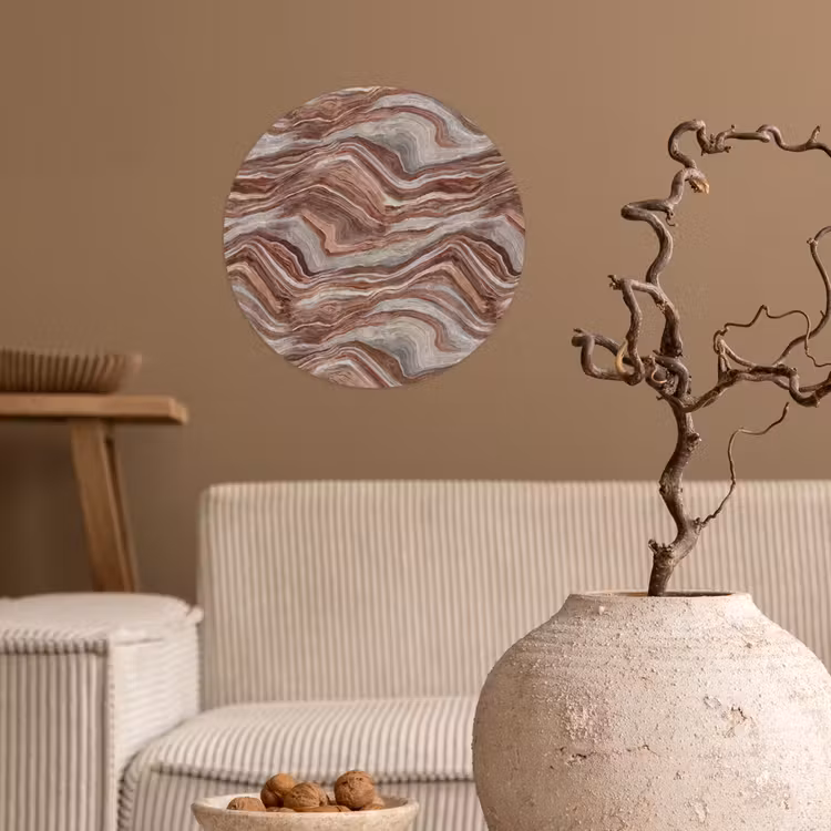 Behangcirkel - Patroon - Zandsteen - Travertijn — 2