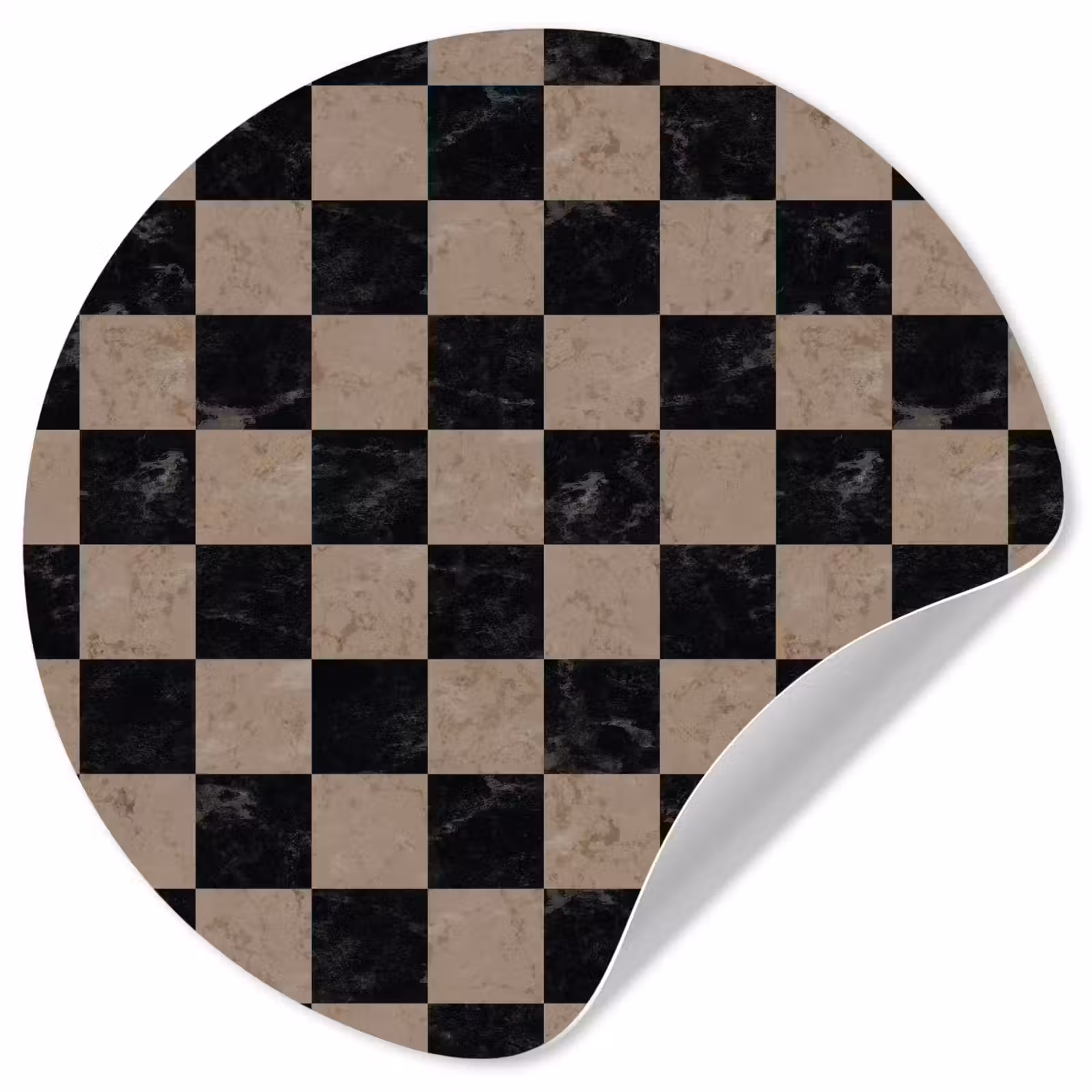 Behangcirkel - Patroon - Dambord - Marmer — 1