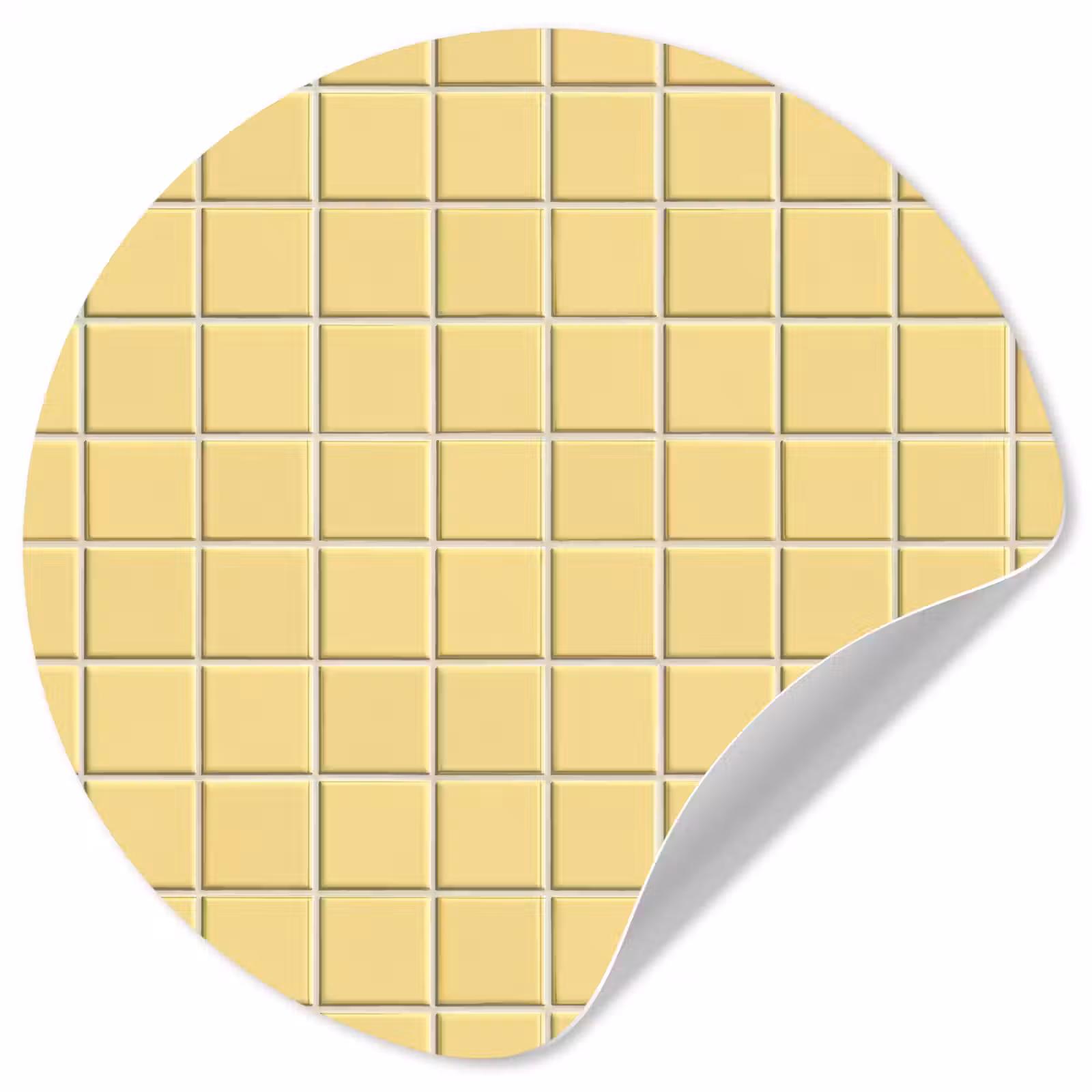 Behangcirkel - Patroon - Tegels - Geel — 1