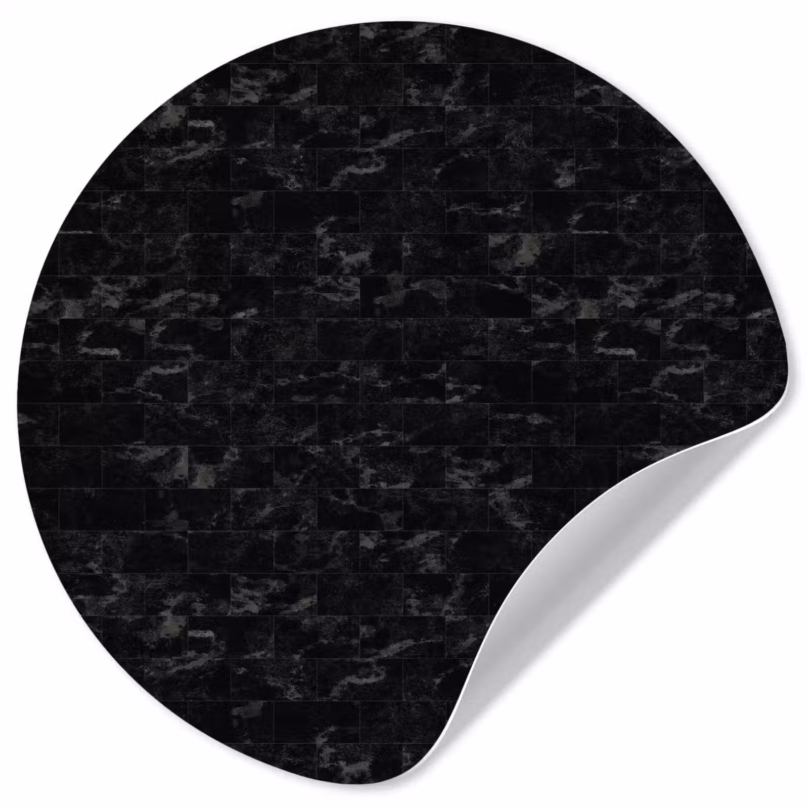 Behangcirkel - Tegels - Patroon - Marmer - Zwart — 1