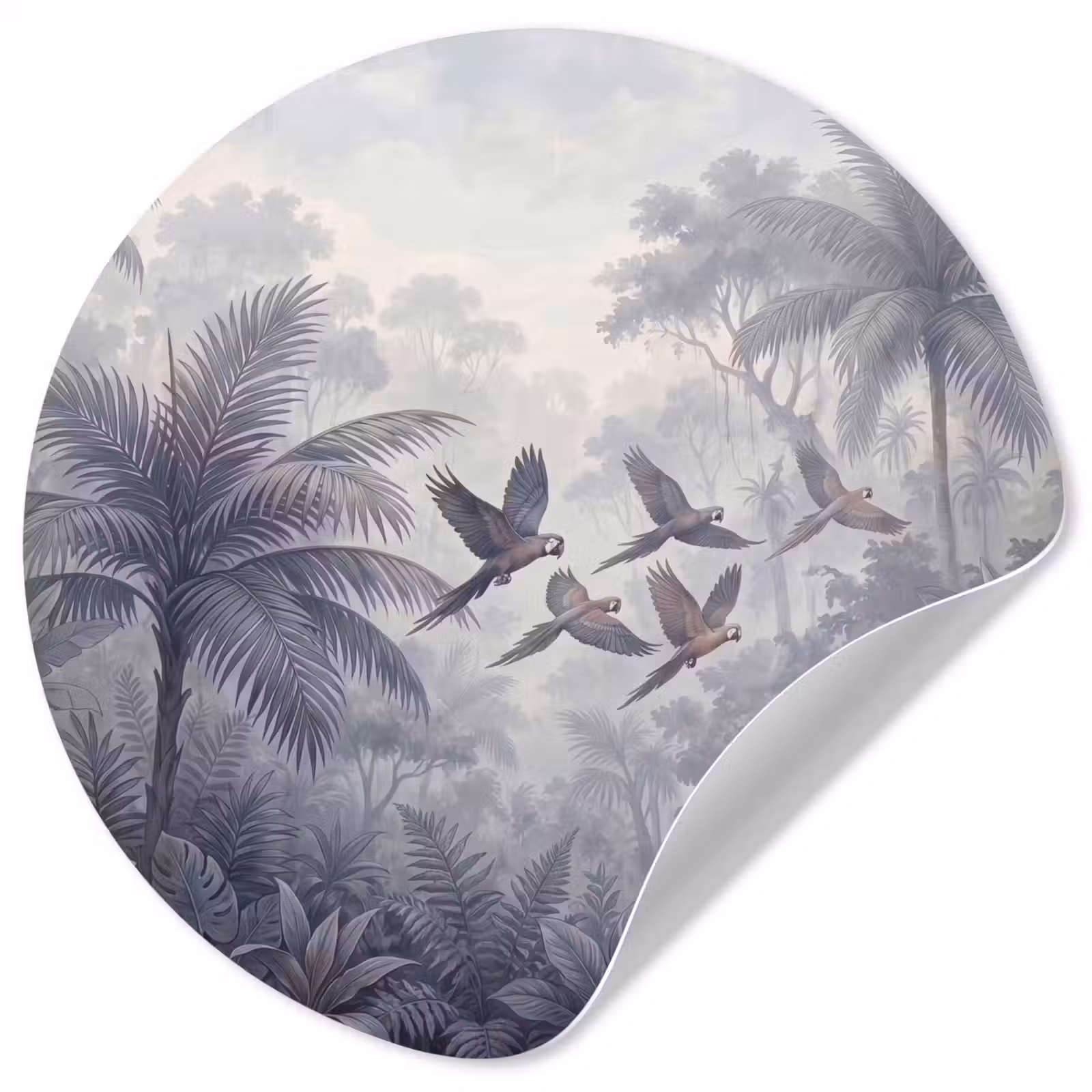 Behangcirkel - Vogel - Vliegend - Jungle - Vintage - Dieren — 1