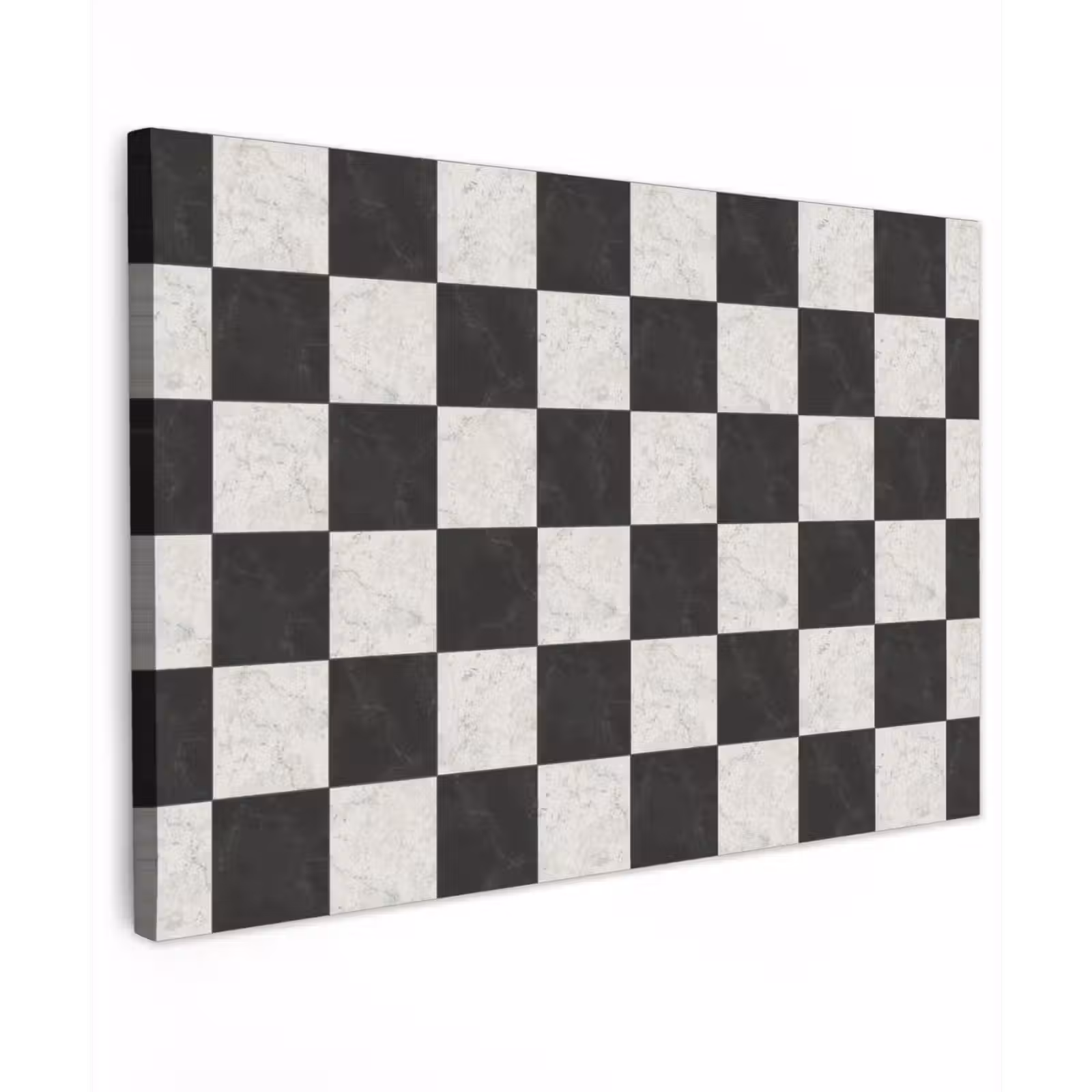 Buiten canvas - Dambord - Marmer - Zwart - Wit — 1