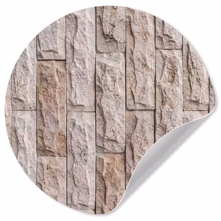 Behangcirkel - Muur - Steen - Ruw - Beige - Textuur — 1