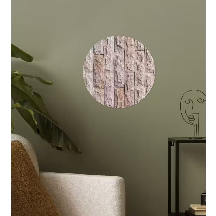 Behangcirkel - Muur - Steen - Ruw - Beige - Textuur — 3