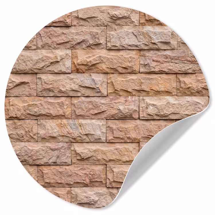 Behangcirkel - Muur - Steen - Ruw - Textuur - Beige — 1