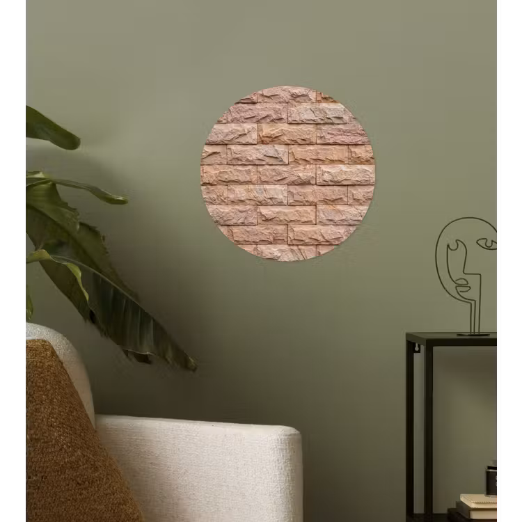 Behangcirkel - Muur - Steen - Ruw - Textuur - Beige — 3