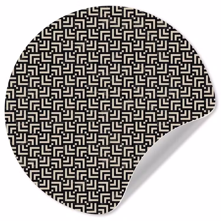 Behangcirkel - Patroon - Marmer - Zwart — 1