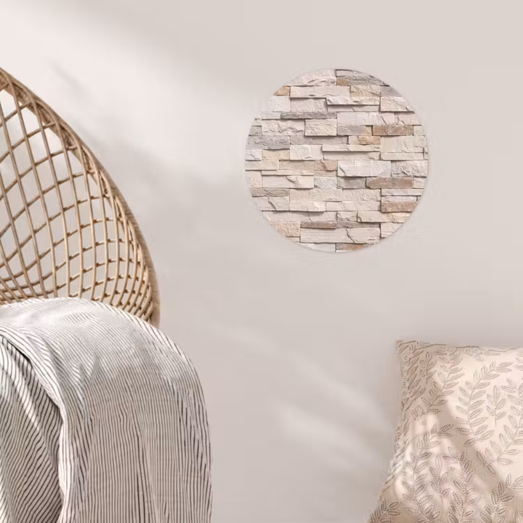 Behangcirkel - Steen - Muur - Textuur - Rustiek - Beige — 5