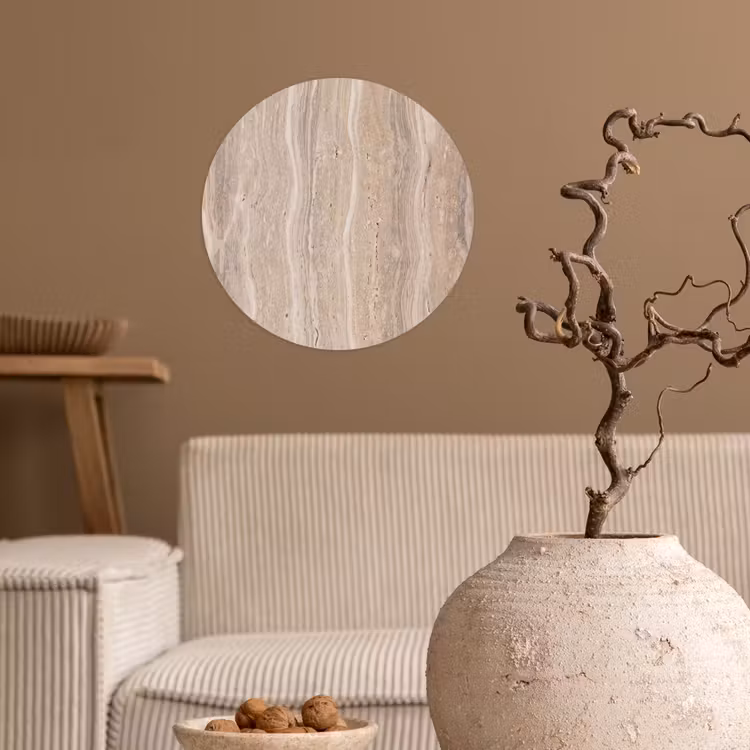 Behangcirkel - Steen - Patroon - Textuur - Natuurlijk - Beige — 2