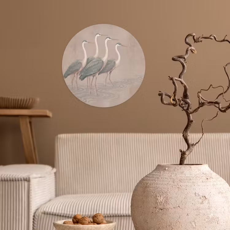 Behangcirkel - Vogel - Water - Natuur - Vintage — 2