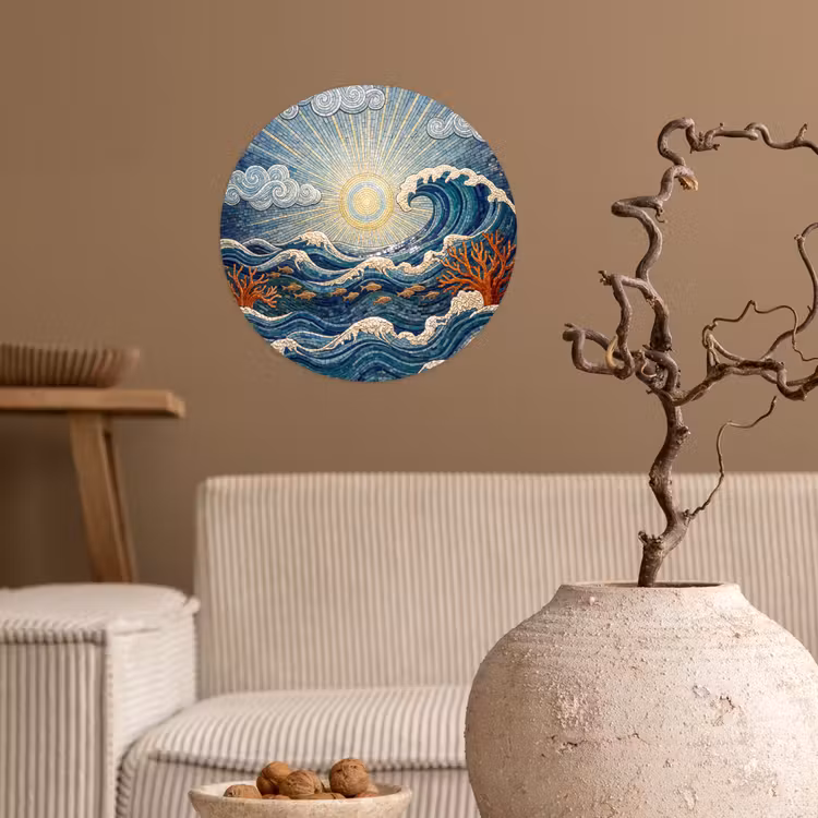 Behangcirkel - Onderwater - Koraal - Vis - Natuur - Kunst — 2