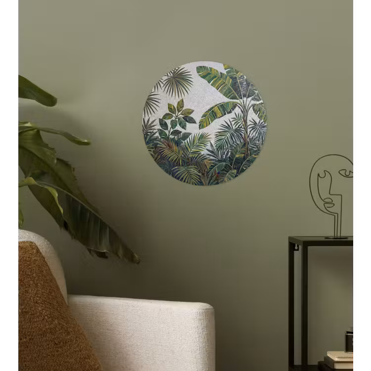 Behangcirkel - Planten - Tropisch - Mozaïek - Groen - Natuur — 3