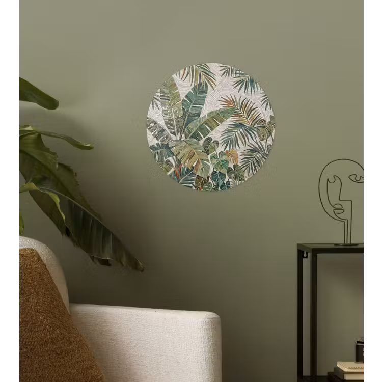 Behangcirkel - Planten - Tropisch - Mozaïek - Natuur - Groen — 3