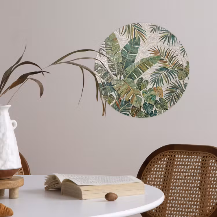 Behangcirkel - Planten - Tropisch - Mozaïek - Natuur - Groen — 4