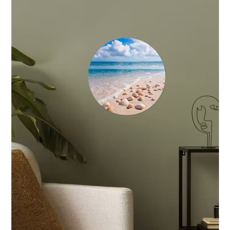 Behangcirkel - Schelpen - Strand - Natuur - Beige — 3