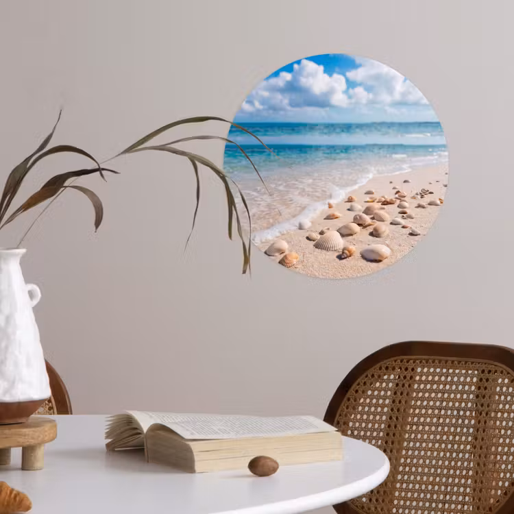 Behangcirkel - Schelpen - Strand - Natuur - Beige — 4