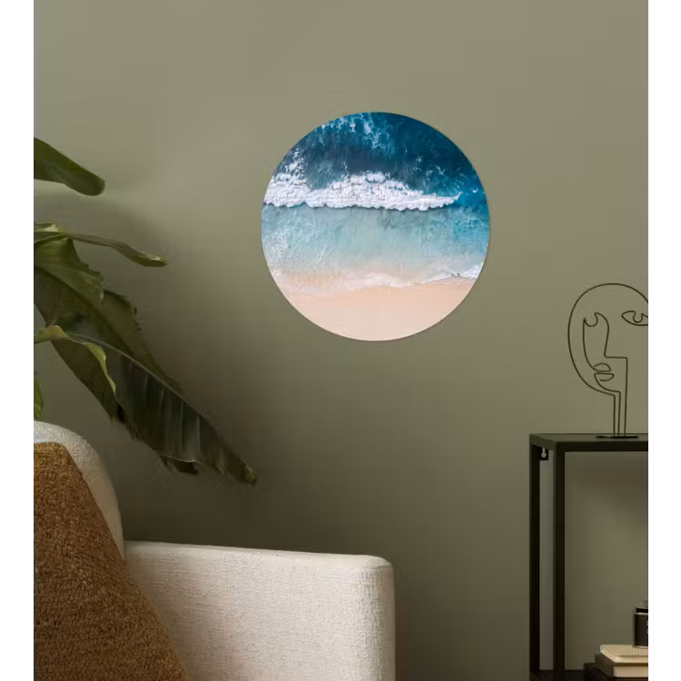 Behangcirkel - Strand - Zee - Golven - Natuur - Blauw — 3