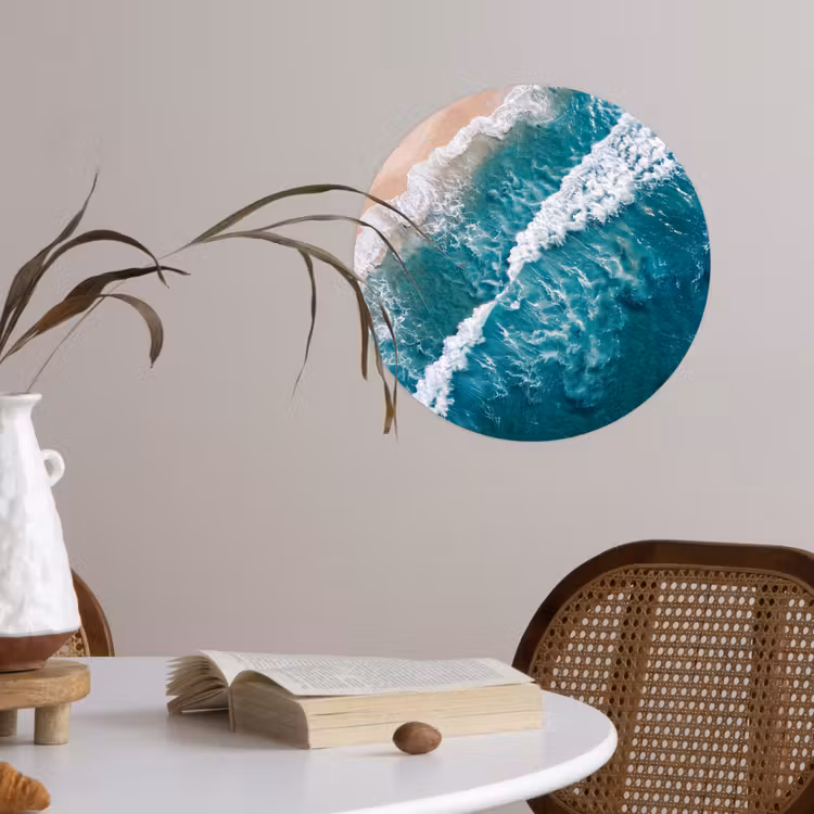 Behangcirkel - Zee - Strand - Golven - Natuur - Blauw — 4