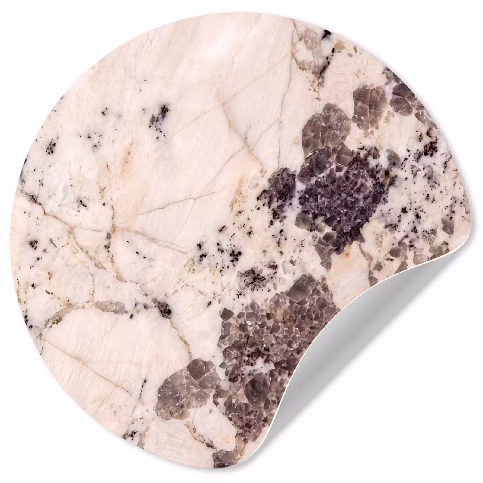 Behangcirkel - Natuursteen - Patroon - Abstract - Beige - Grijs — 1