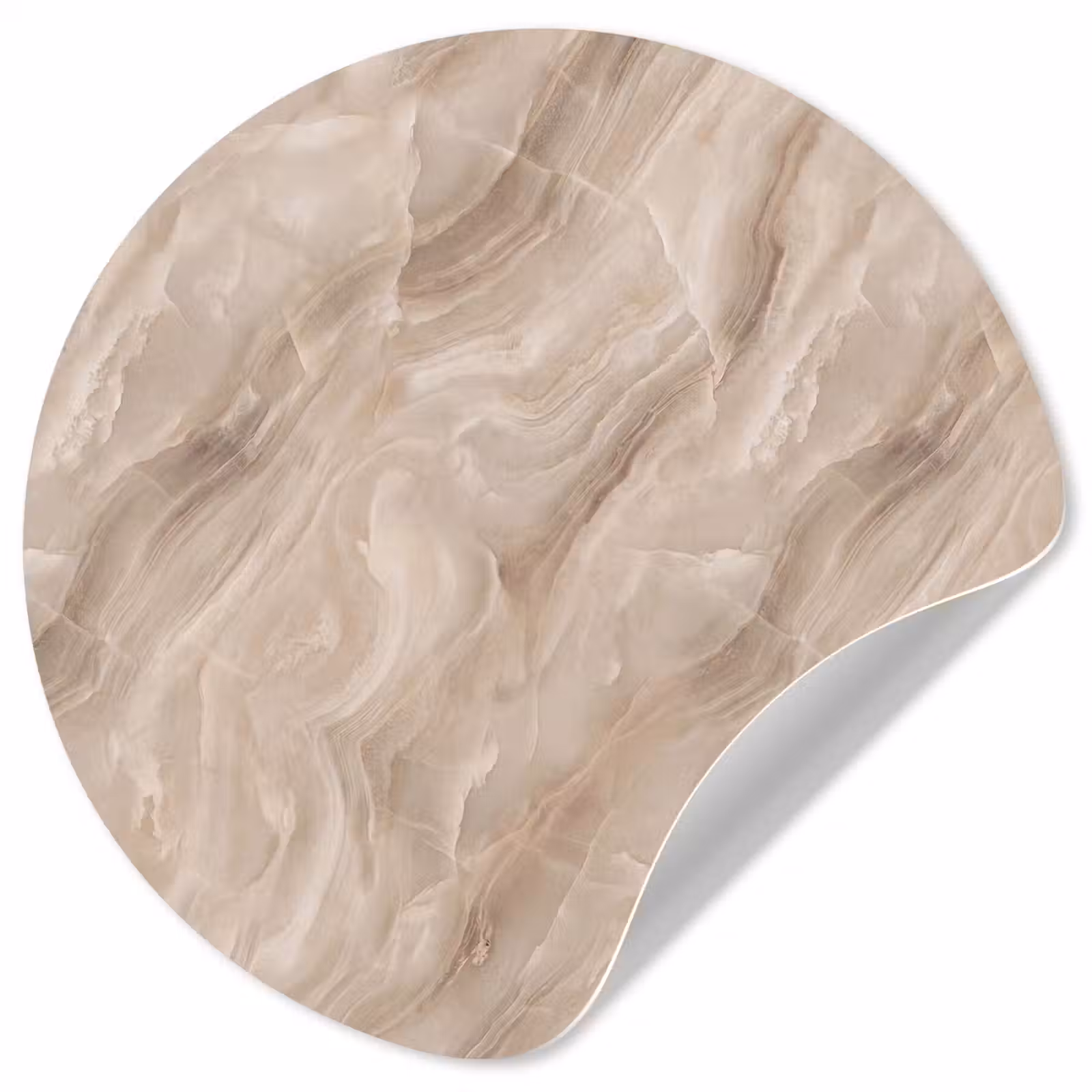 Behangcirkel - Steen - Golvend - Abstract - Beige — 1