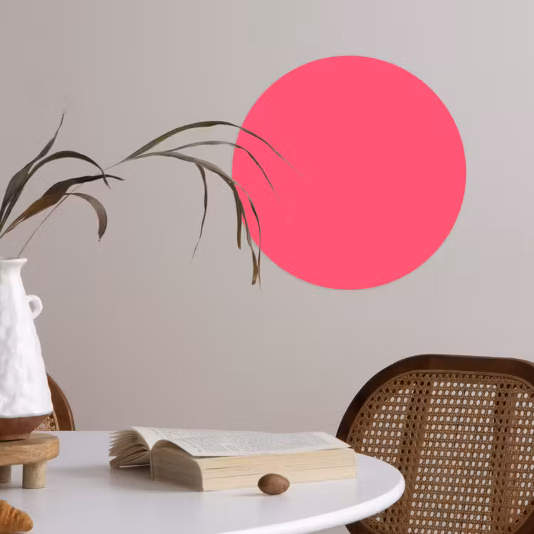 Behangcirkel - Neon - Flamingo - Roze — 4